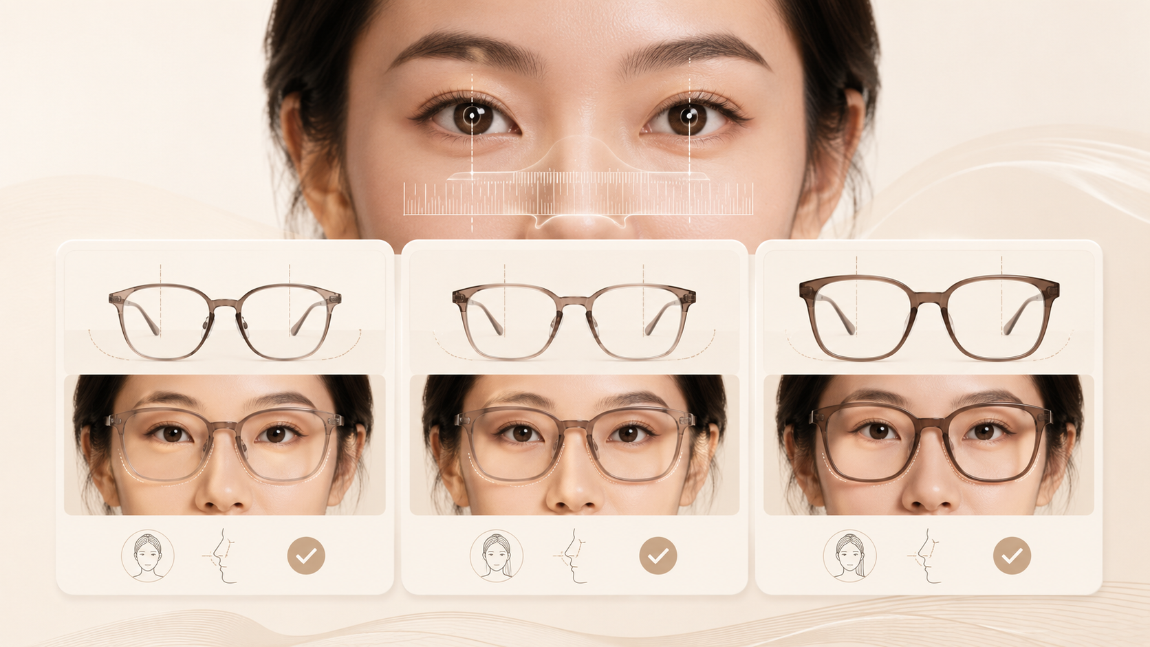 How to measure glasses frame size online