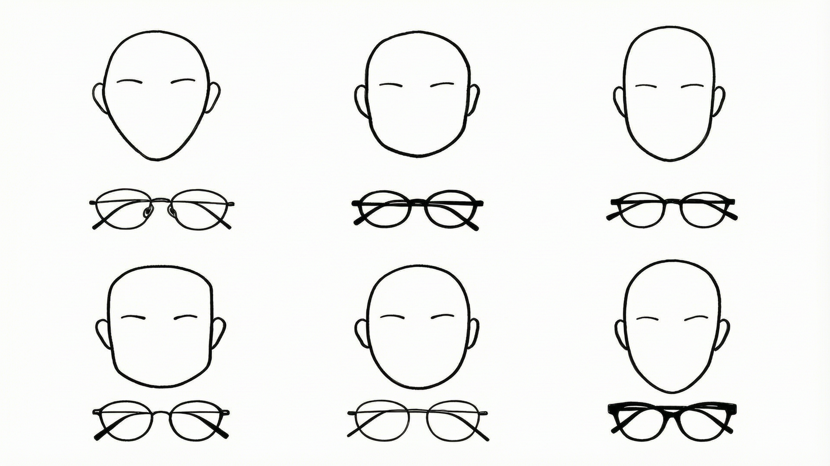 Guide to choosing glasses for your face shape