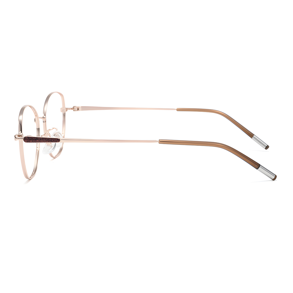 HAKODATE Brown/Rose Gold Asian fit eyeglasses