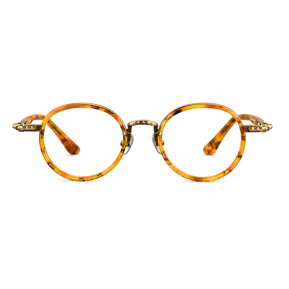 ISE Asian fit eyeglasses - 81807白底图茶玳瑁古铜金2
