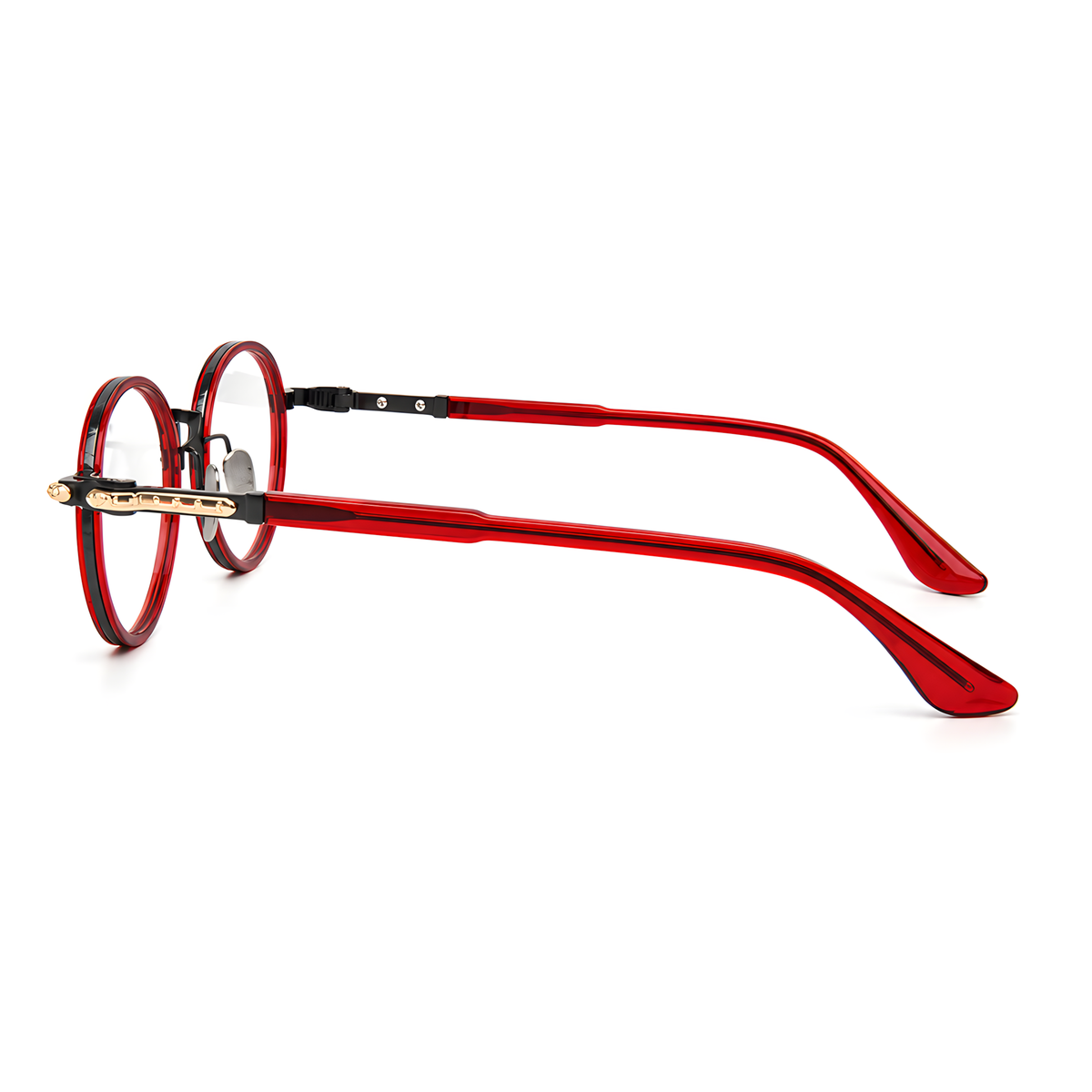 ISE Asian fit eyeglasses - 81807白底图红枪金