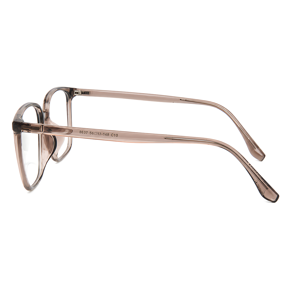 SHINJUKU Asian fit eyeglasses - 8837白底图浅透咖