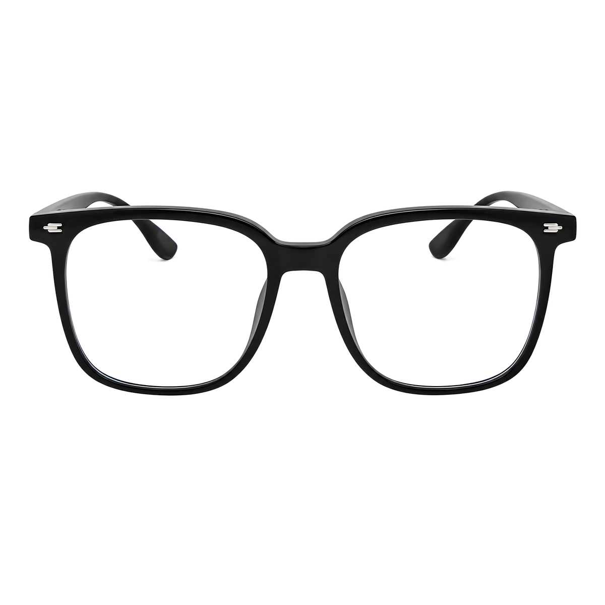 NAGANO Asian fit eyeglasses - 9056白底图亮黑色