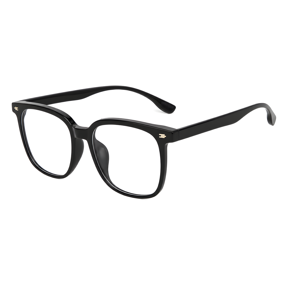 NAGANO Asian fit eyeglasses - 9056白底图亮黑色3