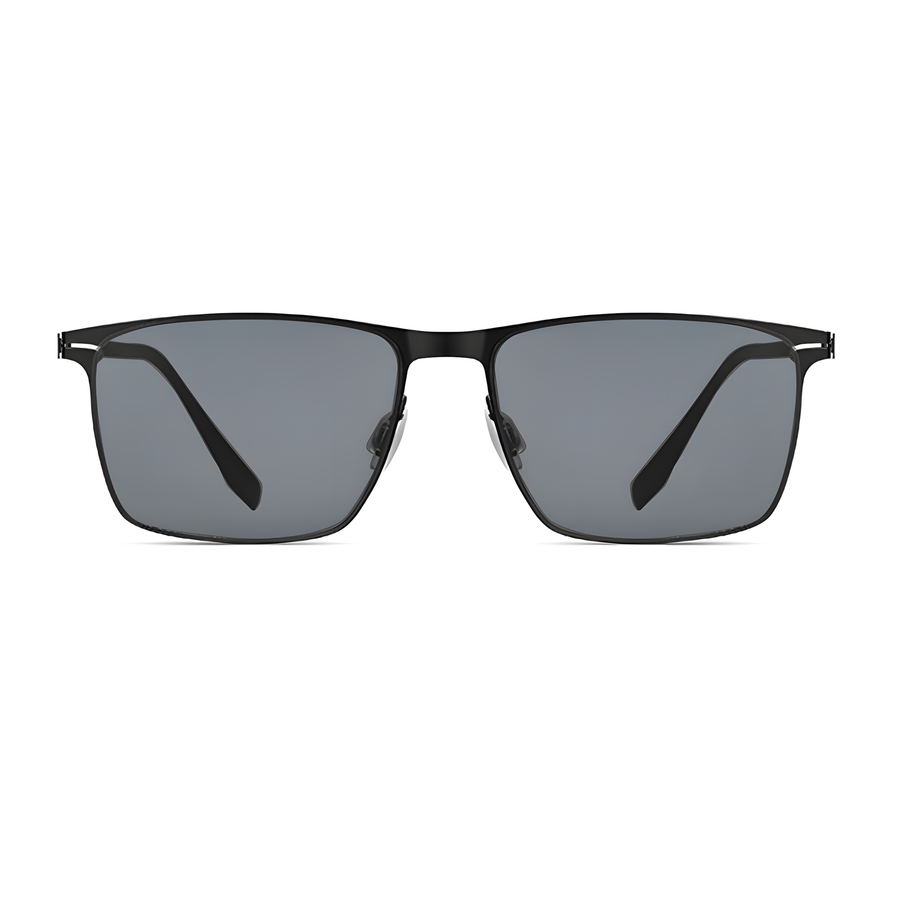 VALLETTA black frame with gray lenses pilot sunglasses – three-quarter view
