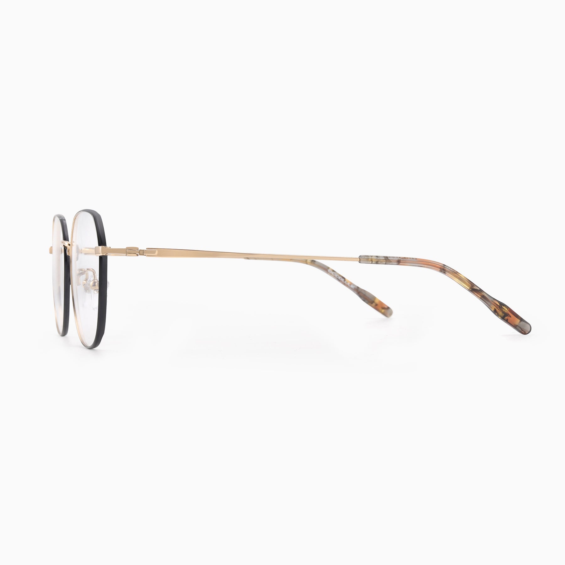 #color_Brushed Black and Gold with Brown Tortoise