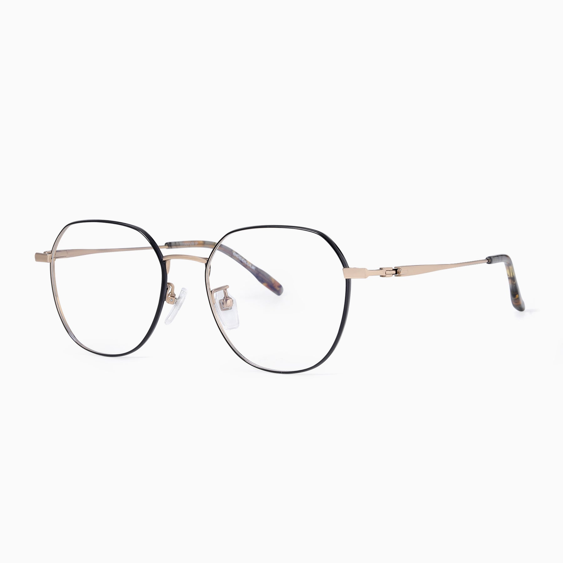 #color_Brushed Black and Gold with Brown Tortoise