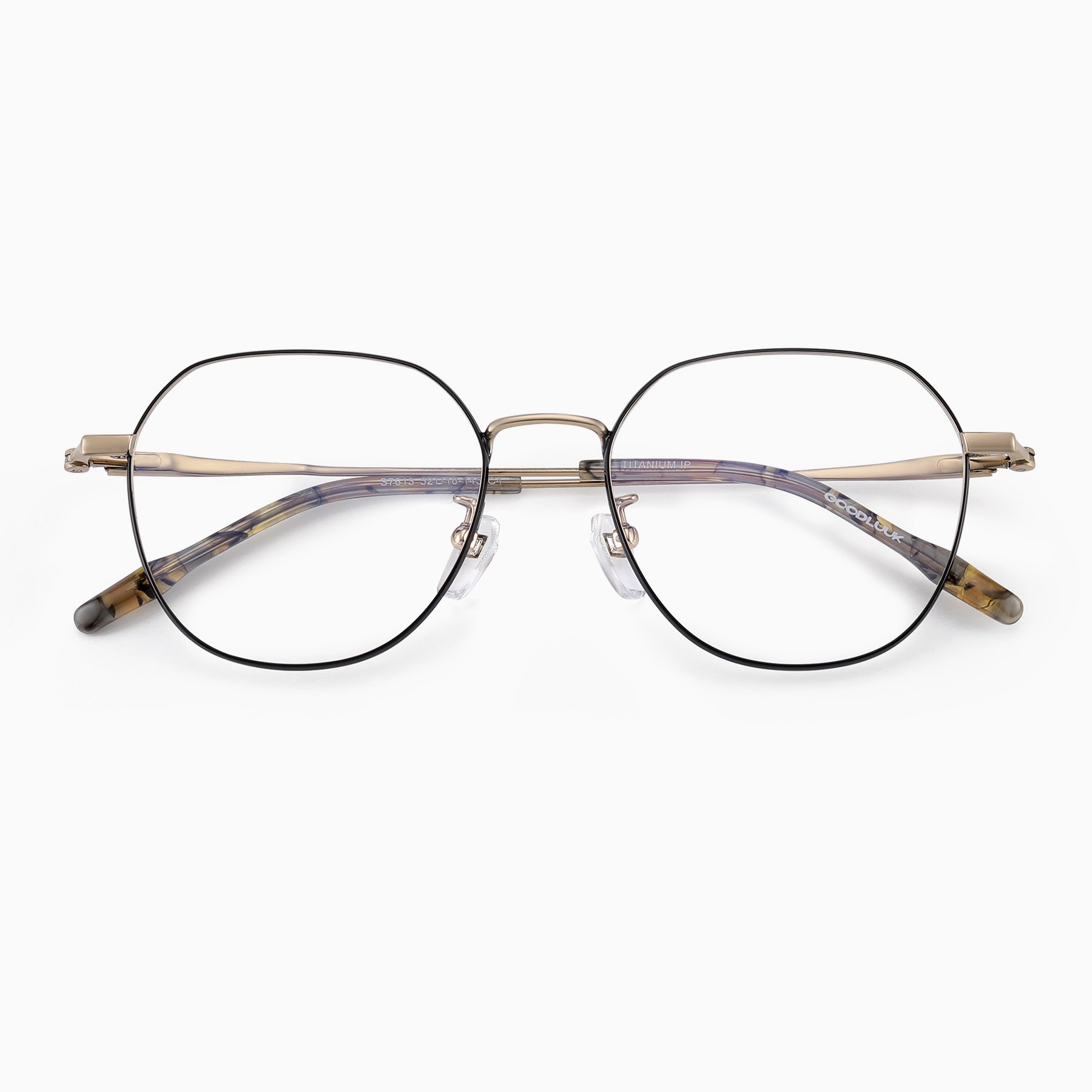 #color_Brushed Black and Gold with Brown Tortoise