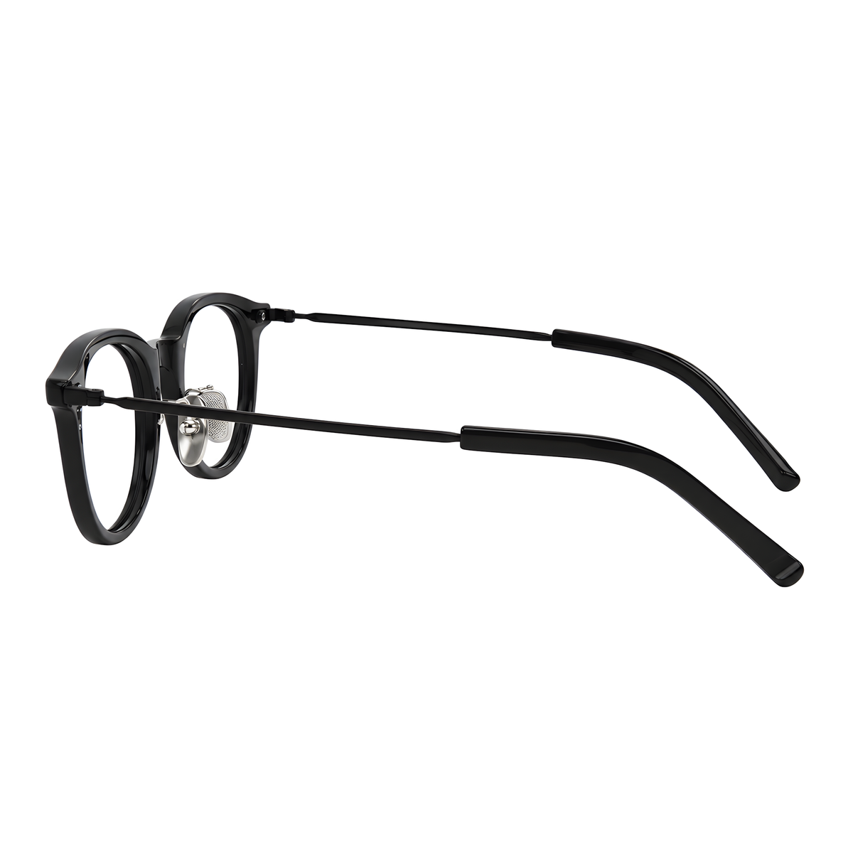 OTARU Asian fit eyeglasses - J106Y白底图黑色