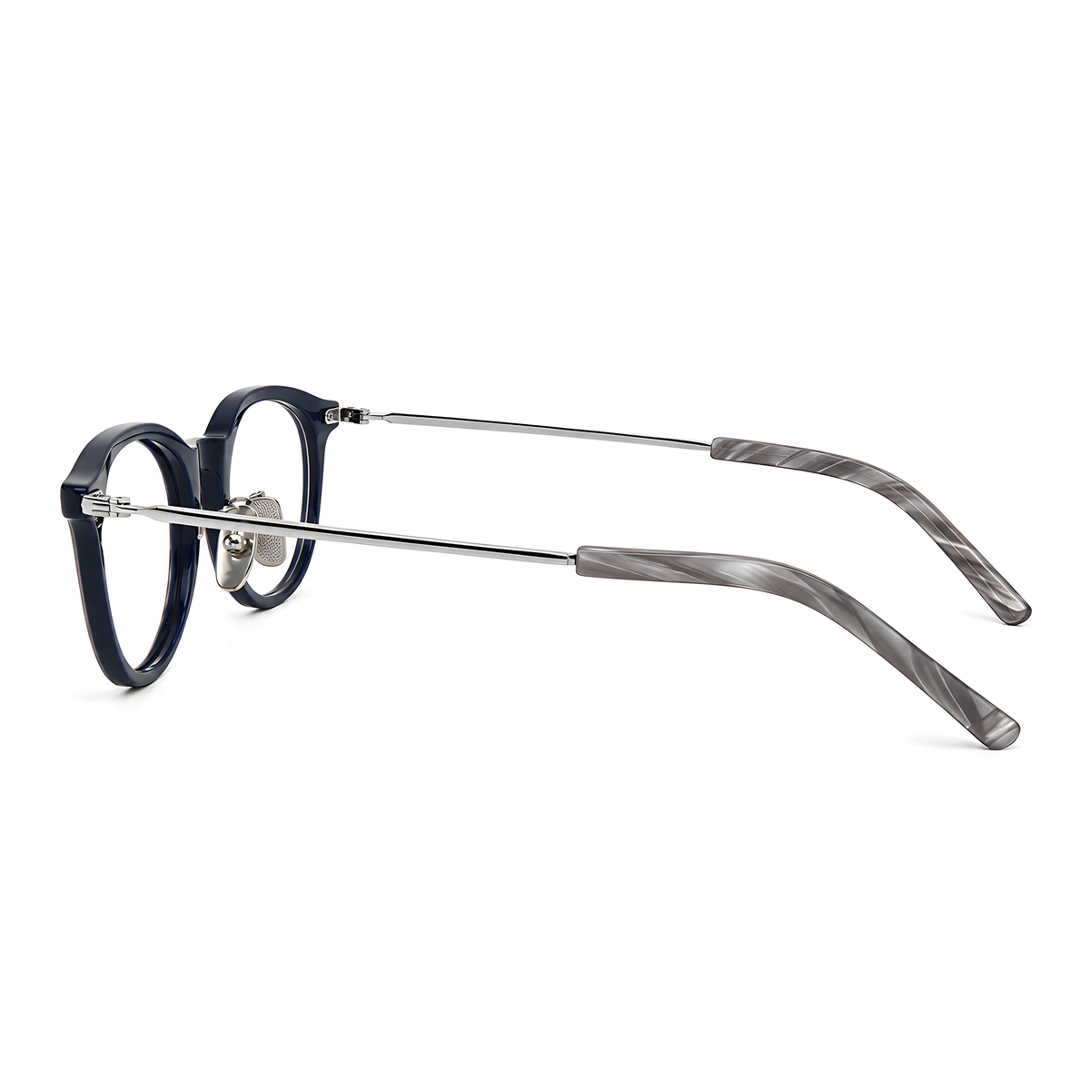 OTARU Asian fit eyeglasses - J106Y白底图白蓝银2