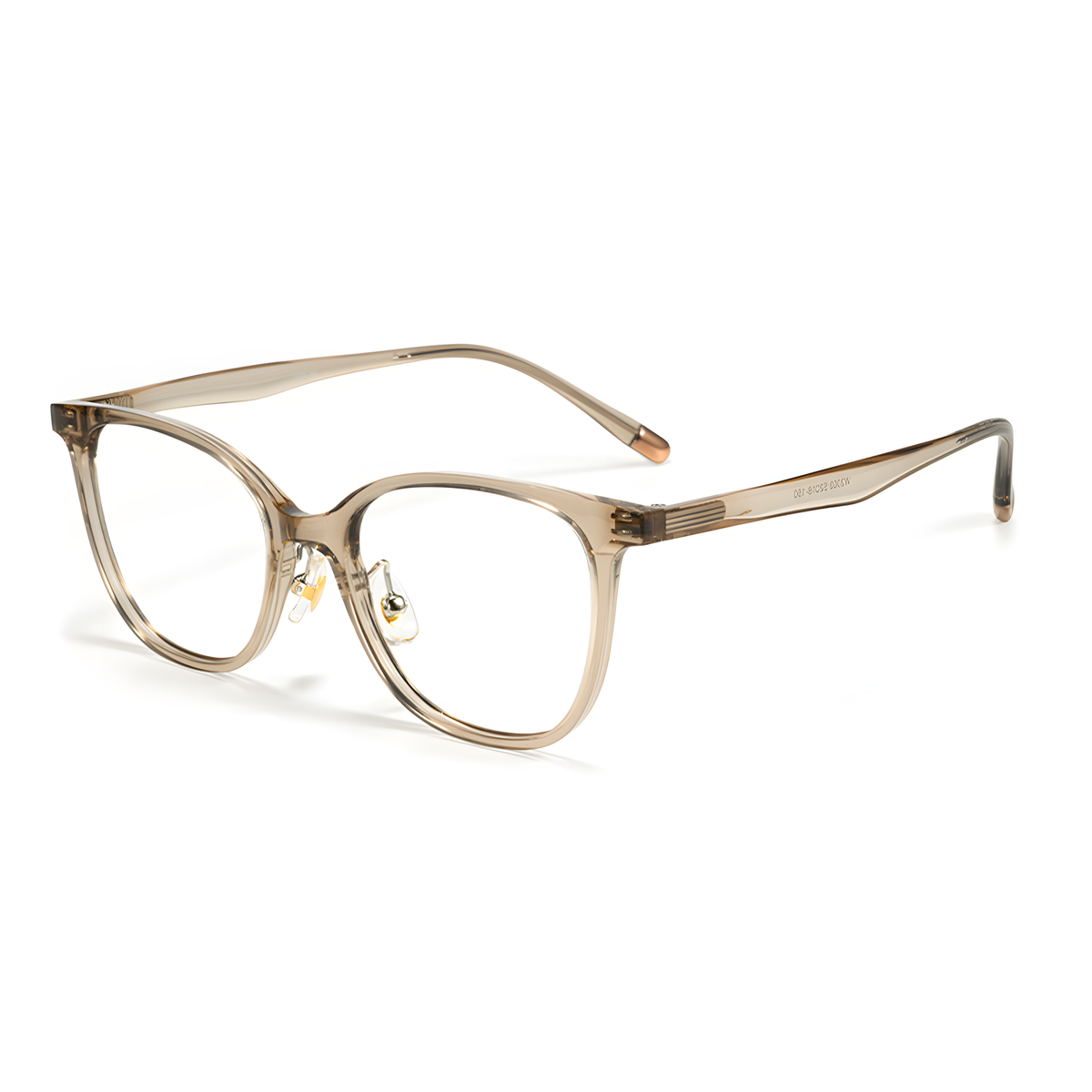 OKINAWA Asian fit eyeglasses - W2003白底图透浅茶