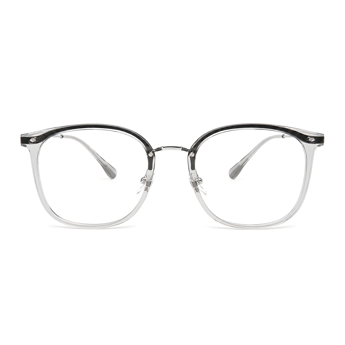 MIYAZAKI Clear Grey eyeglasses angle view