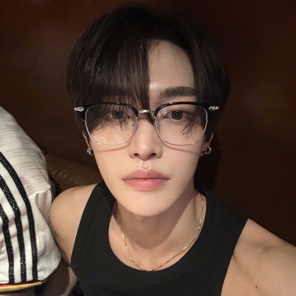 INSA eyeglasses worn by model