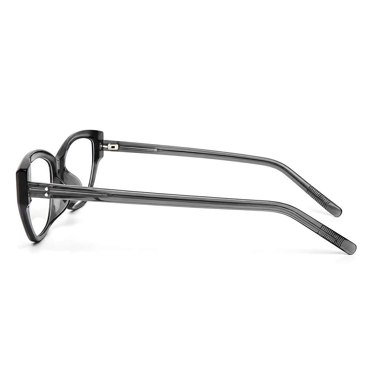 HACHINOHE Clear Grey eyeglasses side view