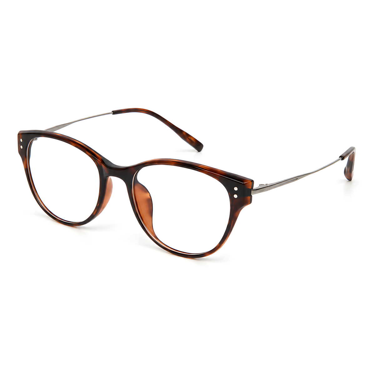 SHIMODA Tortoise eyeglasses angle view