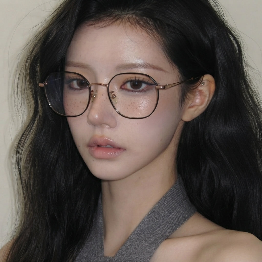 HIKARI eyeglasses worn by model