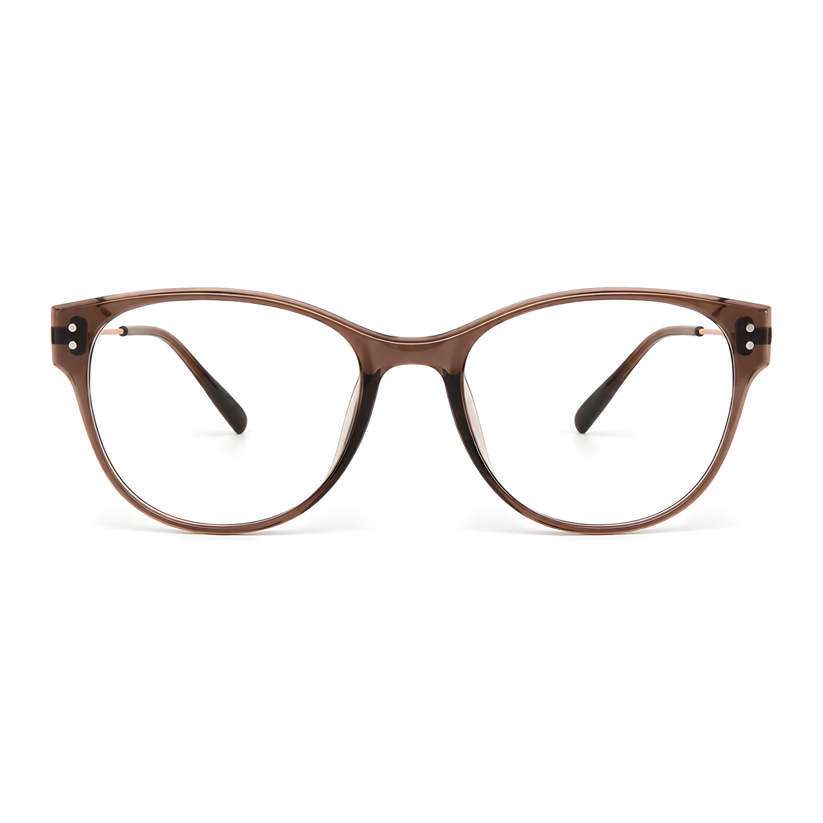 SHIMODA Tea eyeglasses front view