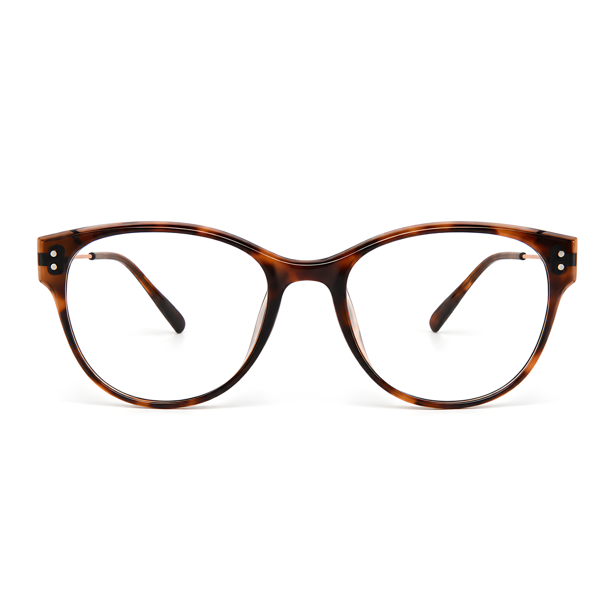 SHIMODA Tortoise eyeglasses front view