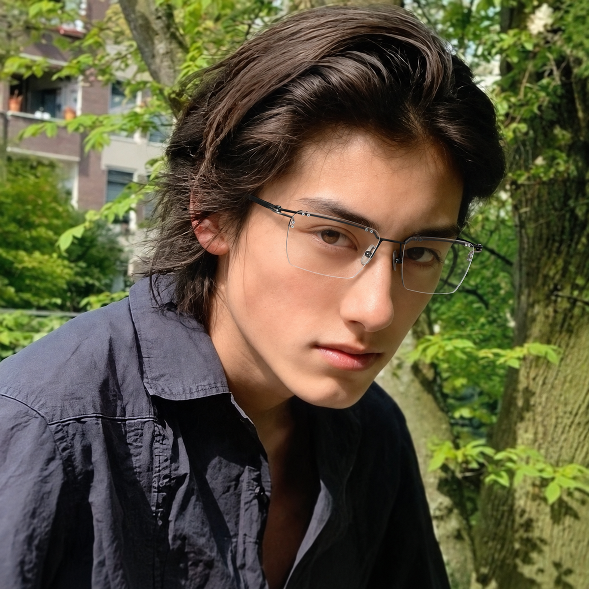 ASAHIKAWA model wearing GOODLUUK eyewear