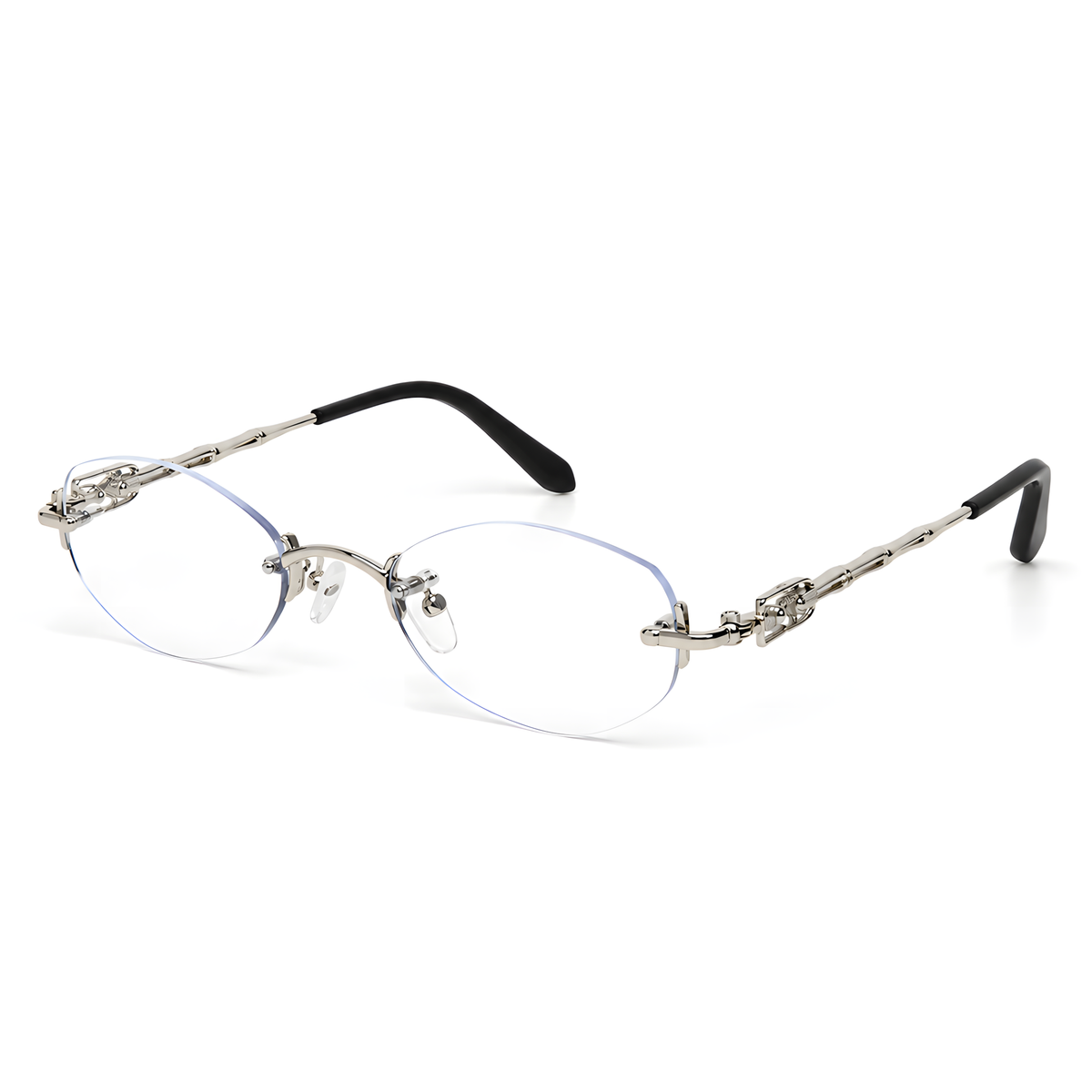 IZUMO Silver eyeglasses angle view