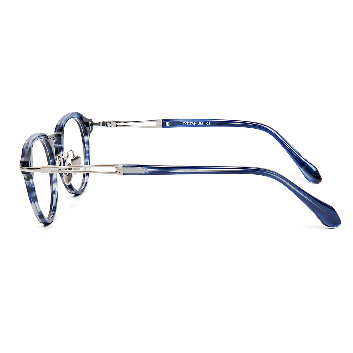IZU eyeglasses DuneT白底图蓝条纹银2