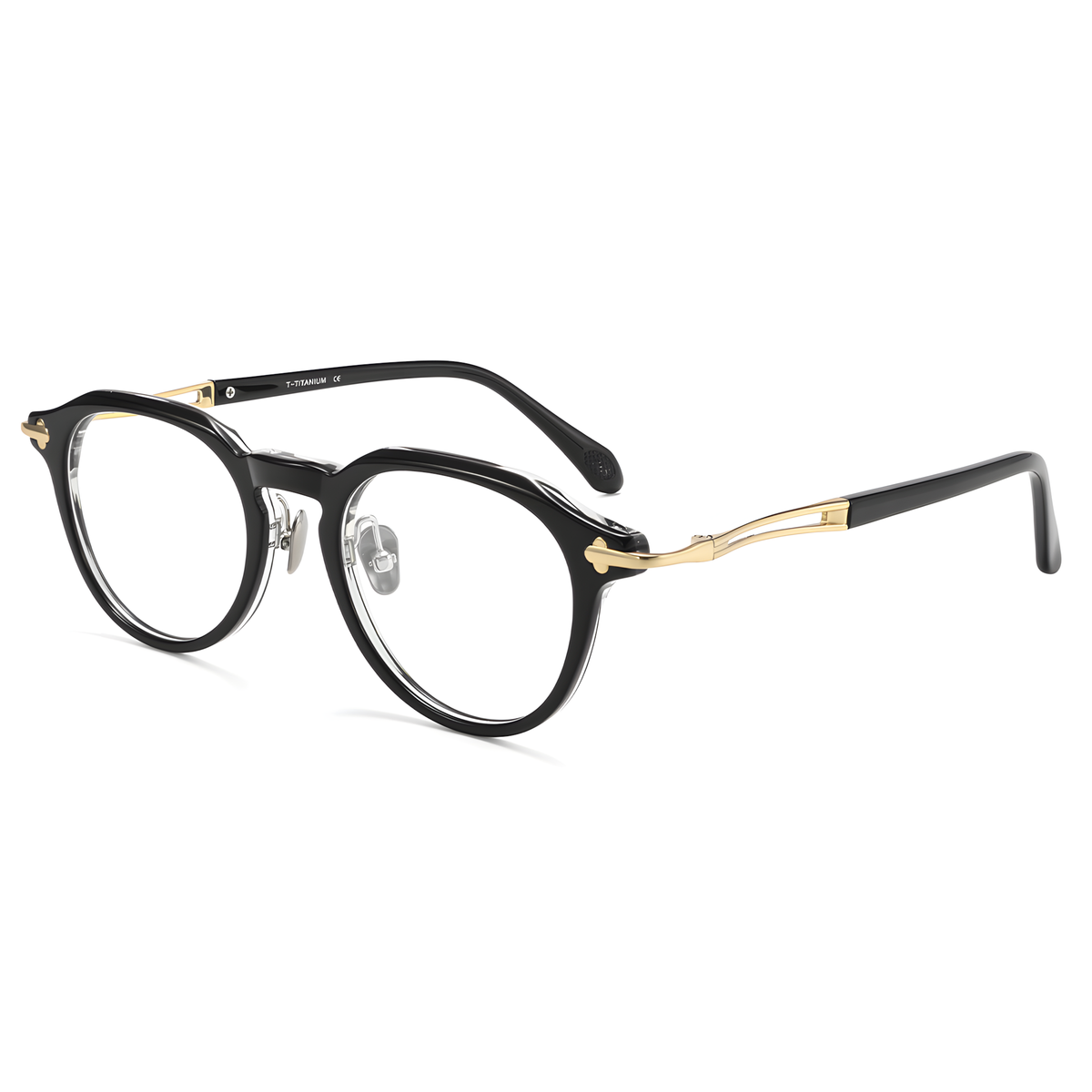IZU eyeglasses DuneT白底图黑金