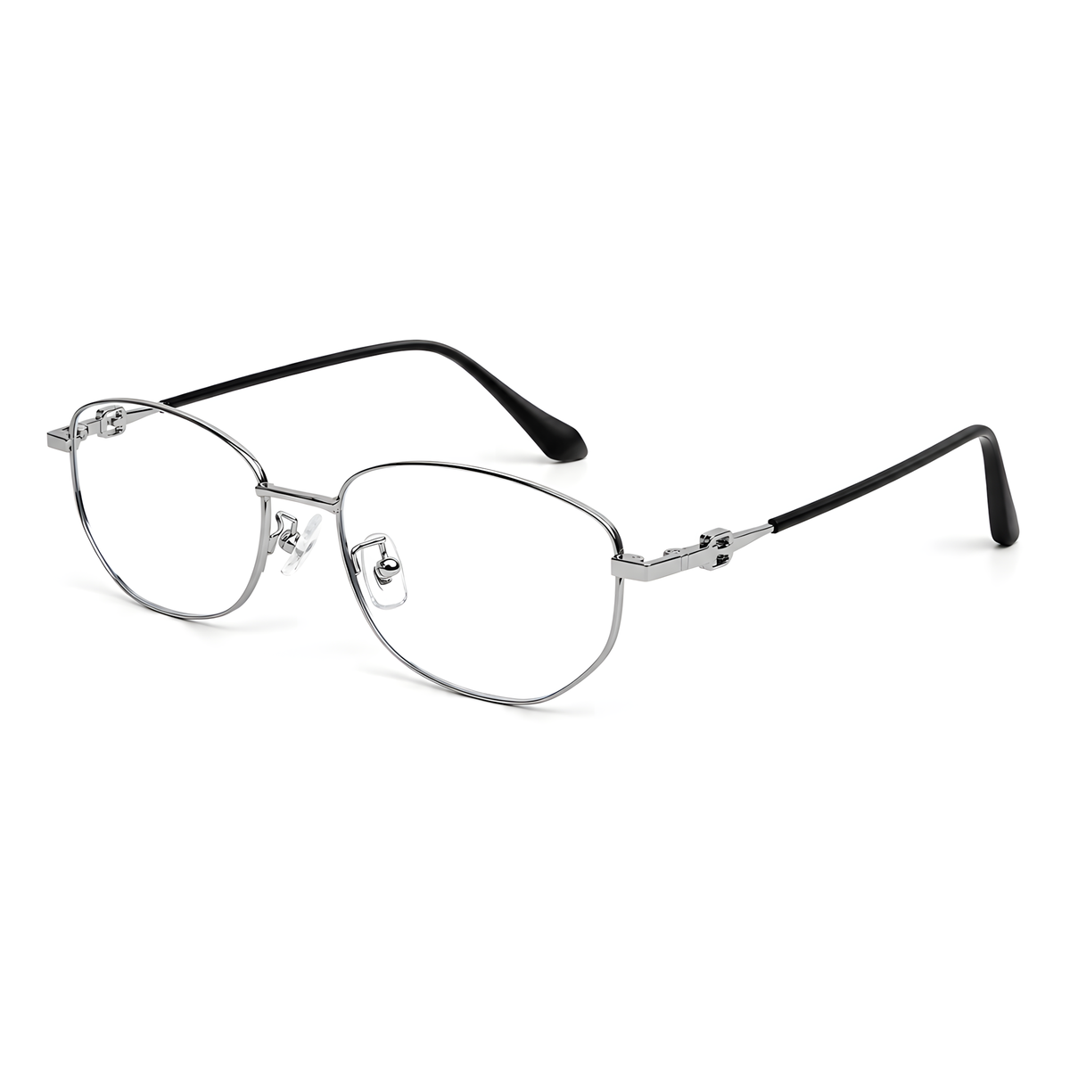 KURE eyeglasses 58273白底图黑银3