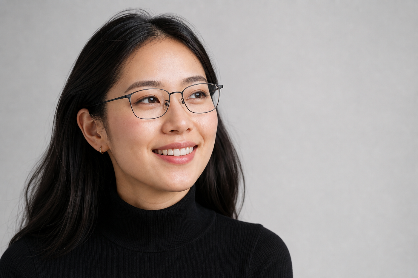 Asian fit glasses with comfortable cheek clearance