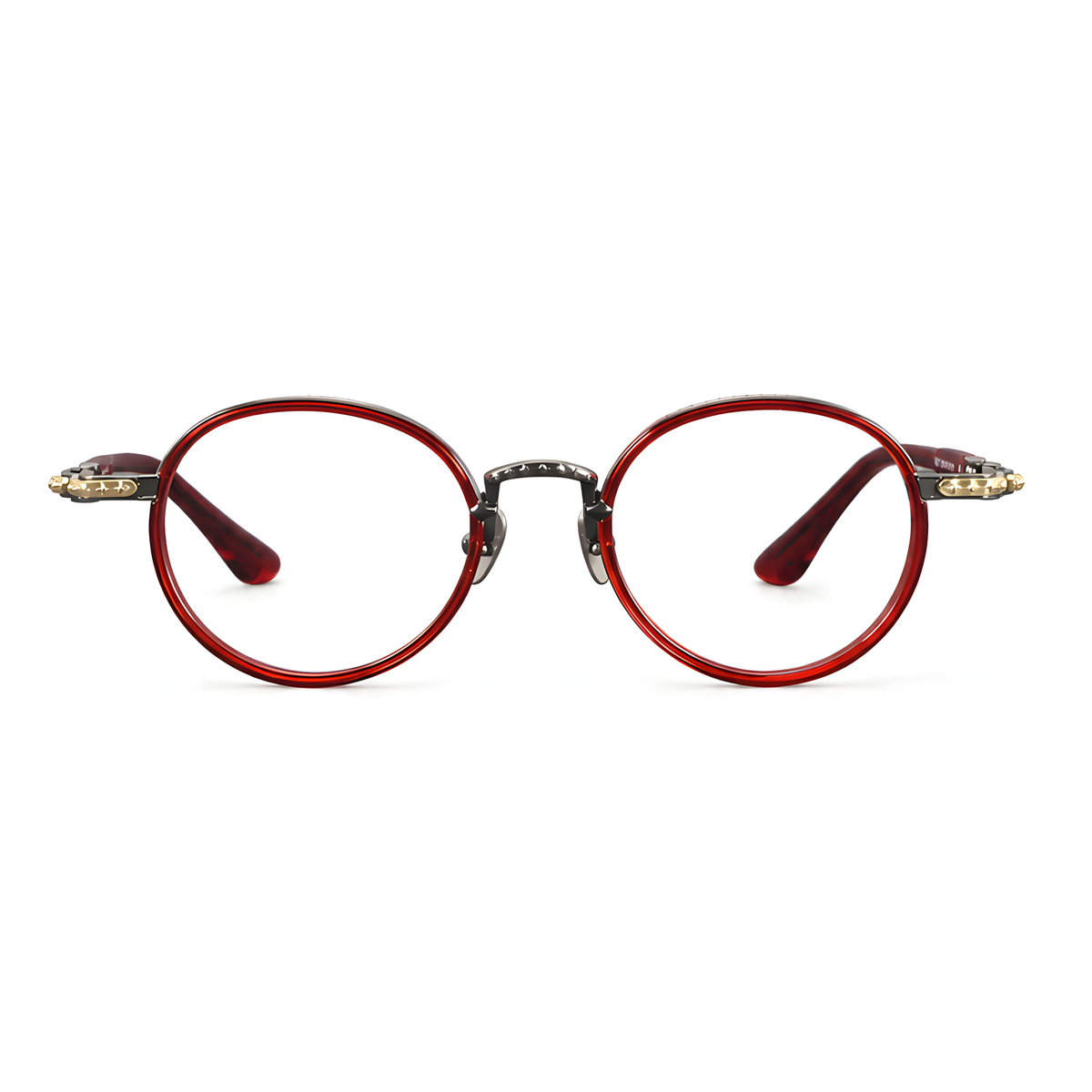 ISE Asian fit eyeglasses - 81807白底图红枪金2