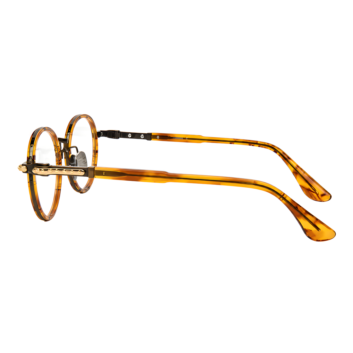 ISE Asian fit eyeglasses - 81807白底图茶玳瑁古铜金