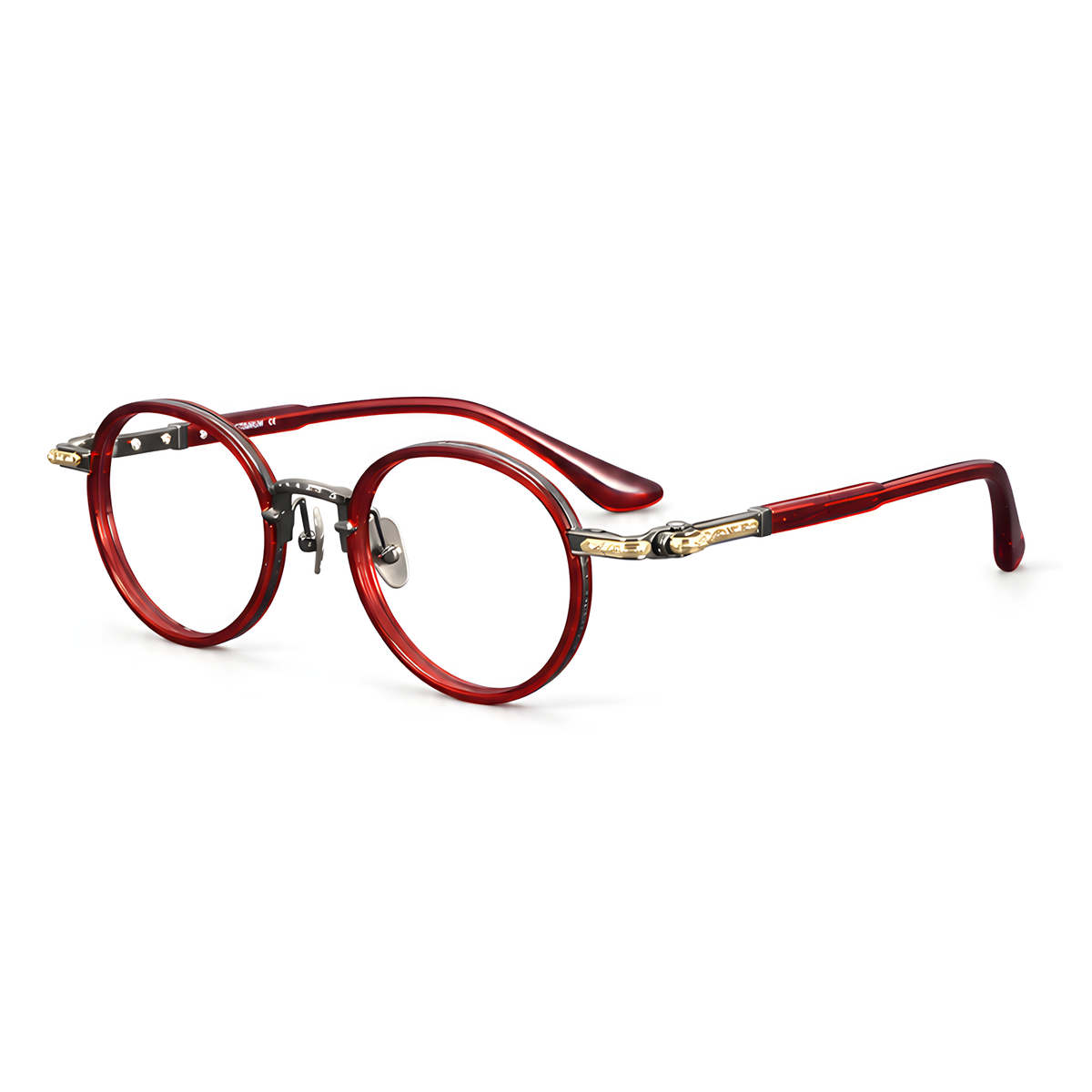 ISE Asian fit eyeglasses - 81807白底图红枪金3