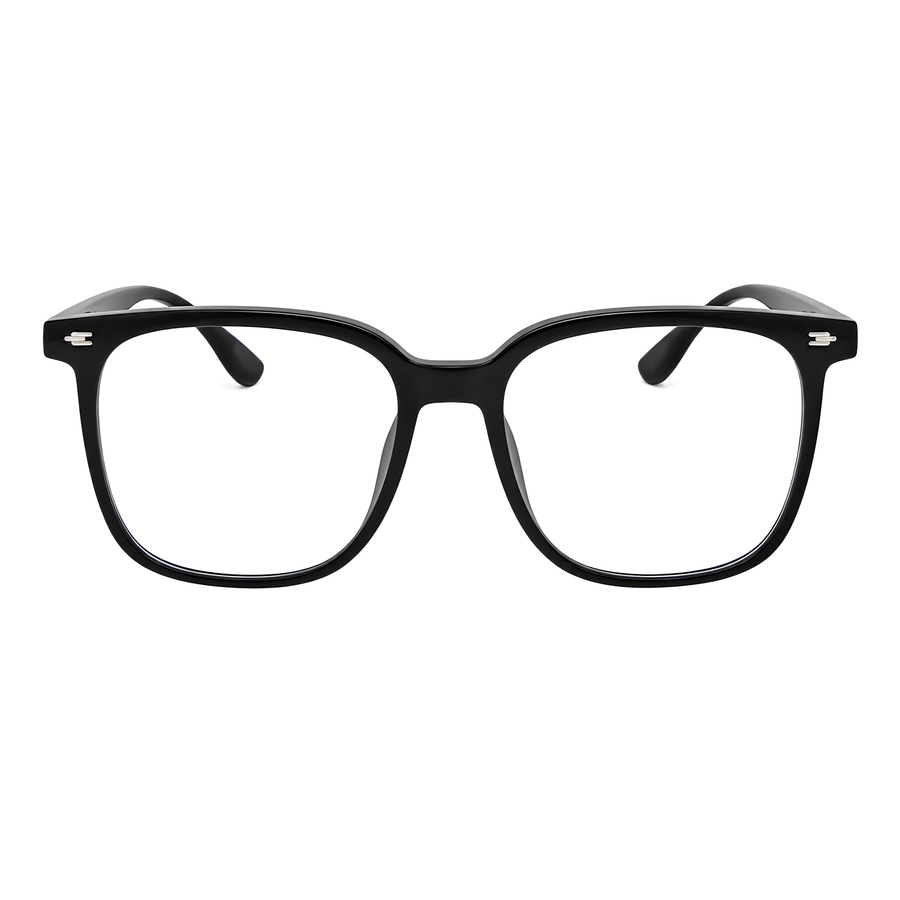 NAGANO Asian fit eyeglasses - 9056白底图亮黑色