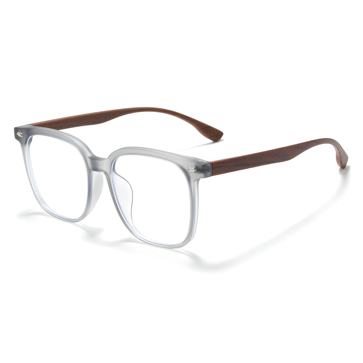 NAGANO Asian fit eyeglasses - 9056白底图砂灰色