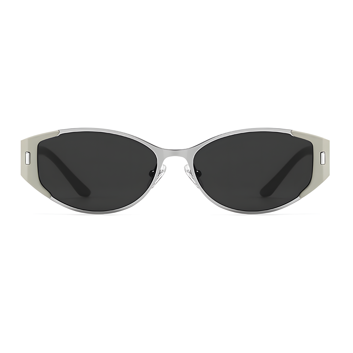 MENTON - Bean Green with Silver / Dark Gray Lens - view 2 #Color_Bean Green with Silver / Dark Gray Lens
