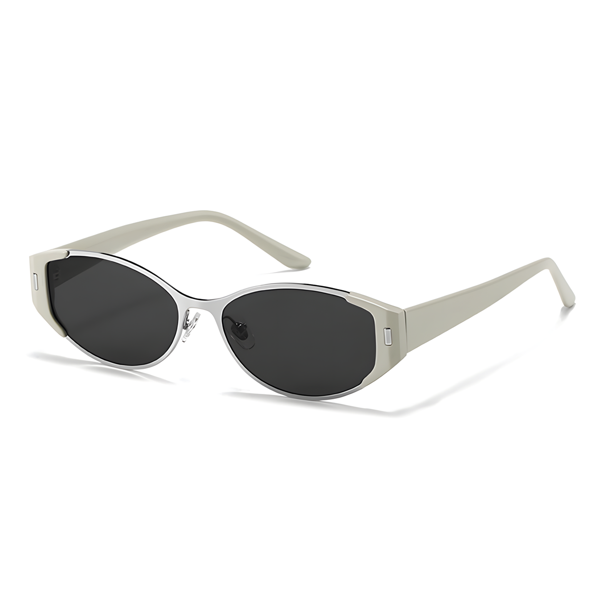 MENTON - Bean Green with Silver / Dark Gray Lens - view 3 #Color_Bean Green with Silver / Dark Gray Lens