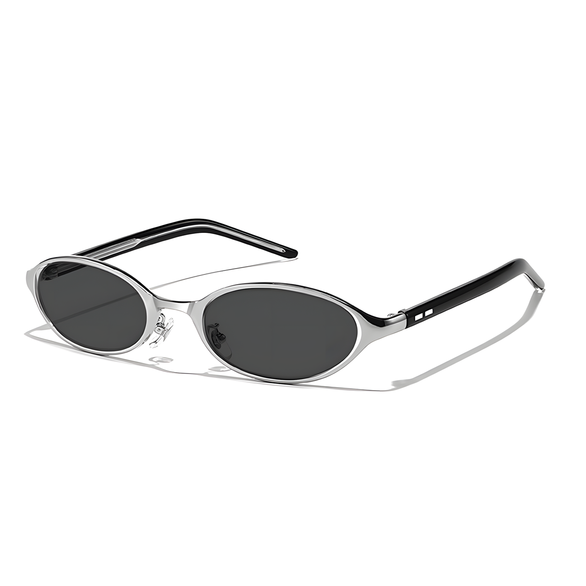 ALASSIO - Silver / Dark Gray Lens - view 2 #Color_Silver / Dark Gray Lens