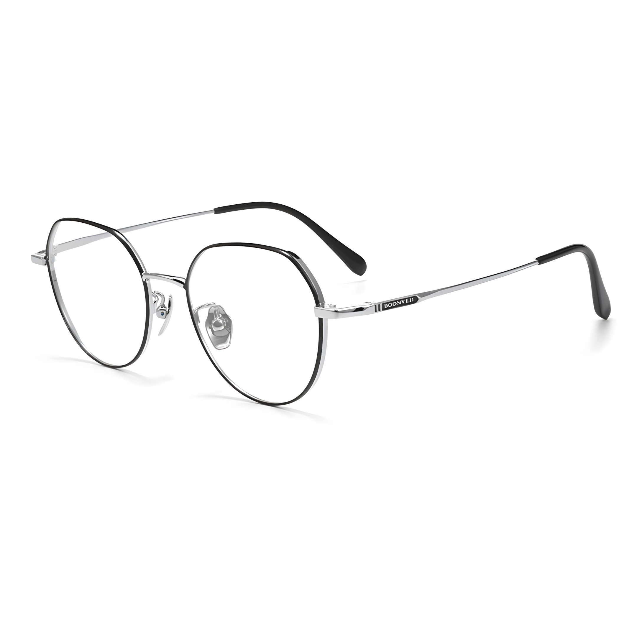 GYEONGJU Black/Silver Asian fit eyeglasses