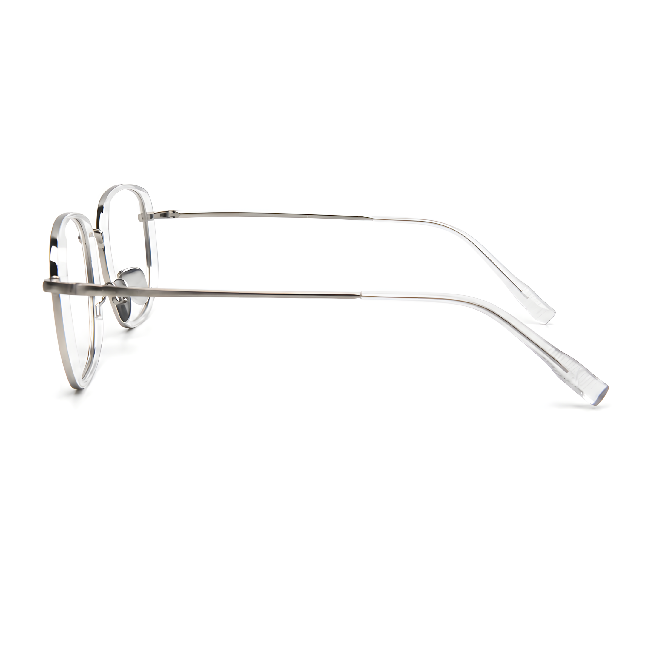 NOZOMI transparent silver eyeglasses