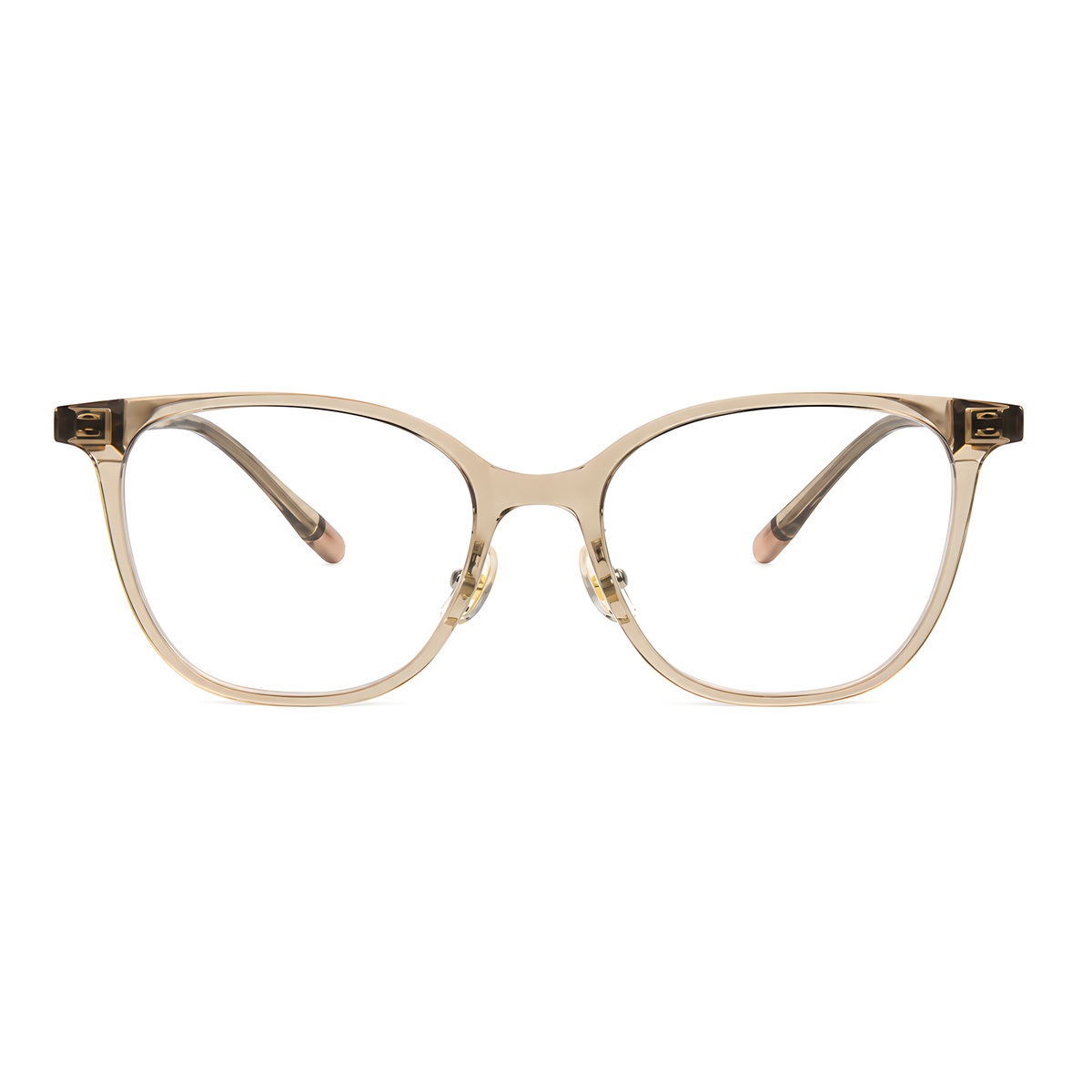 OKINAWA Asian fit eyeglasses - W2003白底图透浅茶2