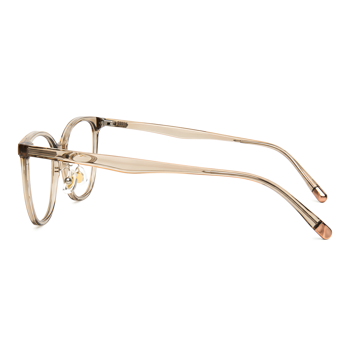 OKINAWA Asian fit eyeglasses - W2003白底图透浅茶3