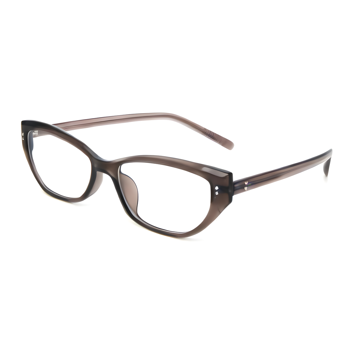 HACHINOHE Coffee brown eyeglasses side view