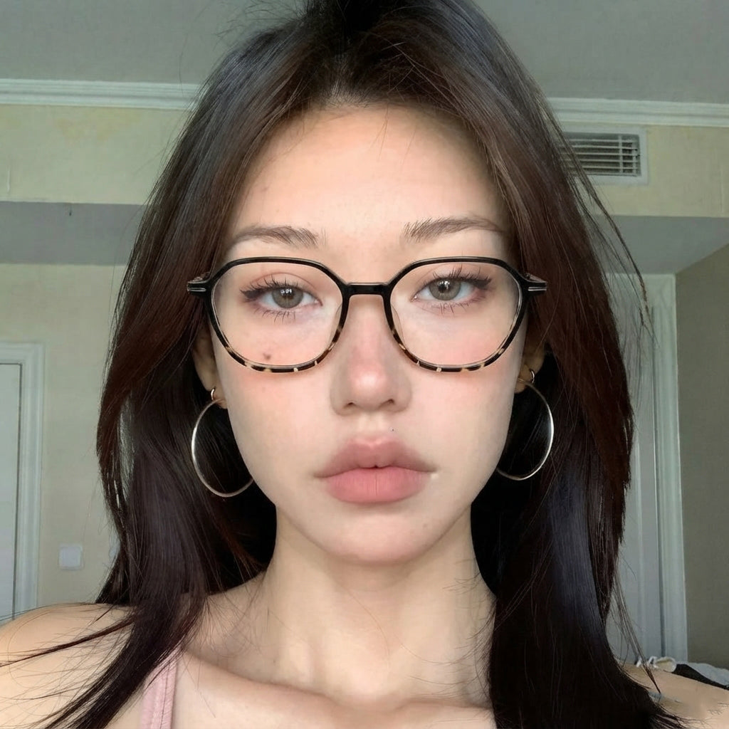 SEOCHO eyeglasses worn by model
