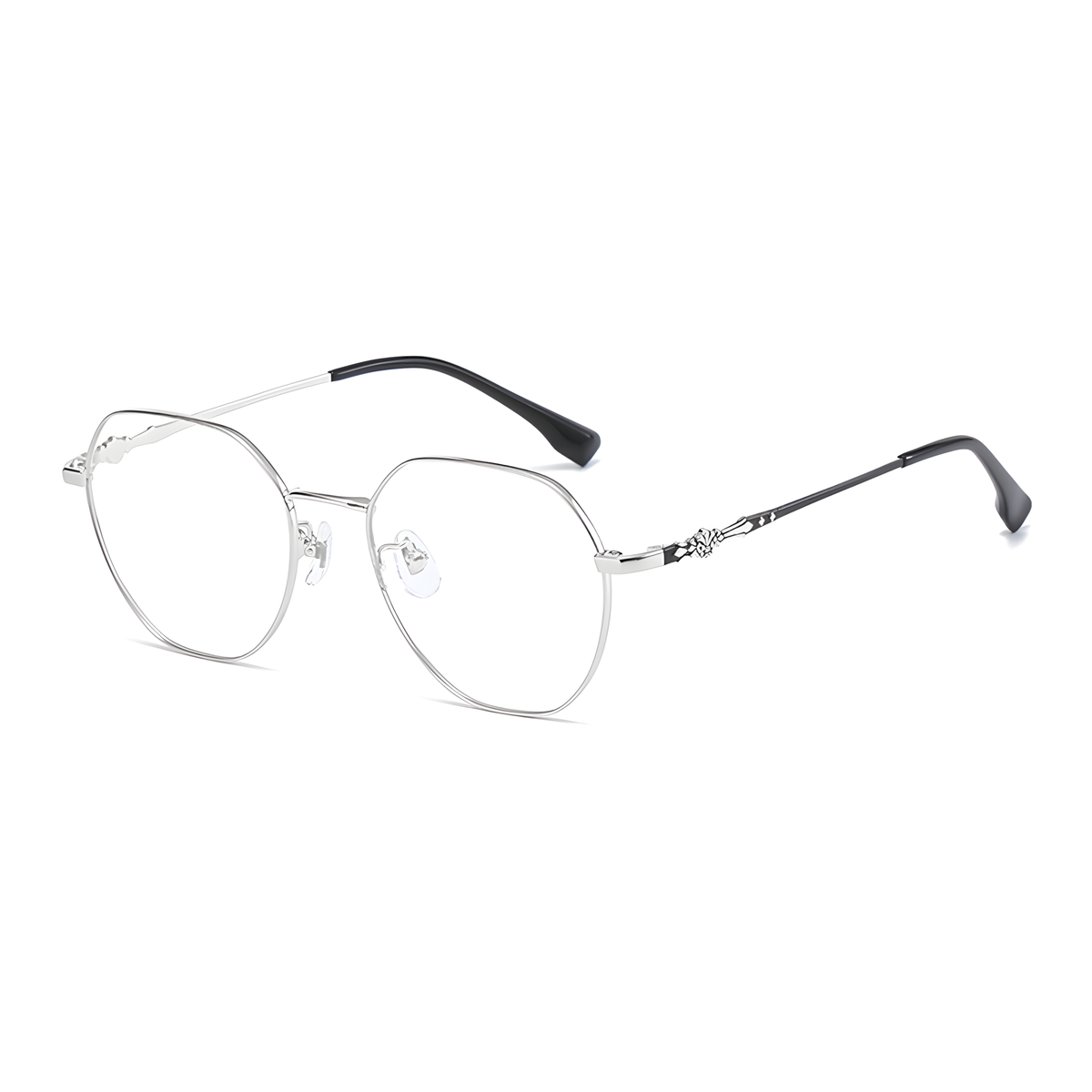 YAMAGATA Silver eyeglasses angle view