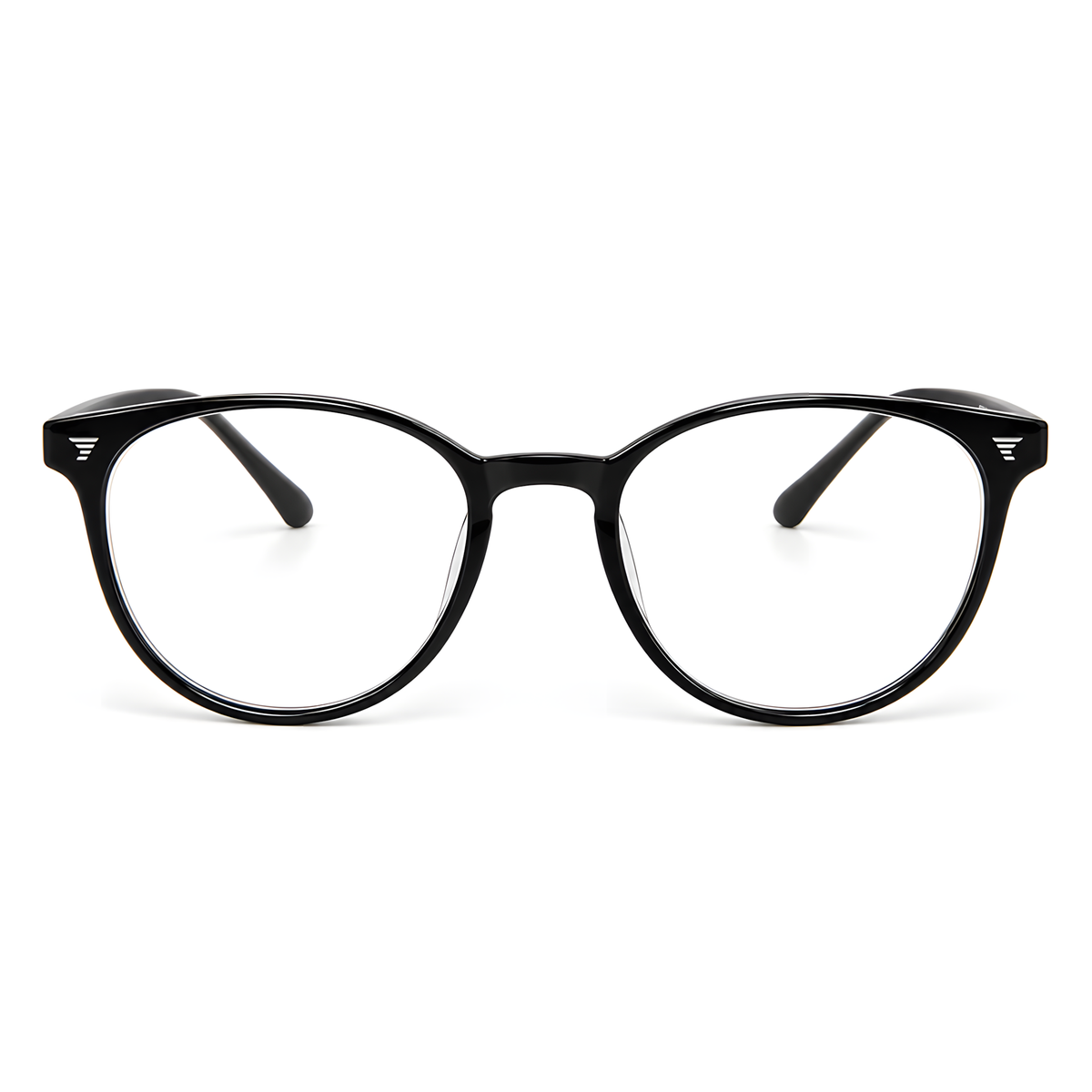 IWAKUNI Black eyeglasses front view