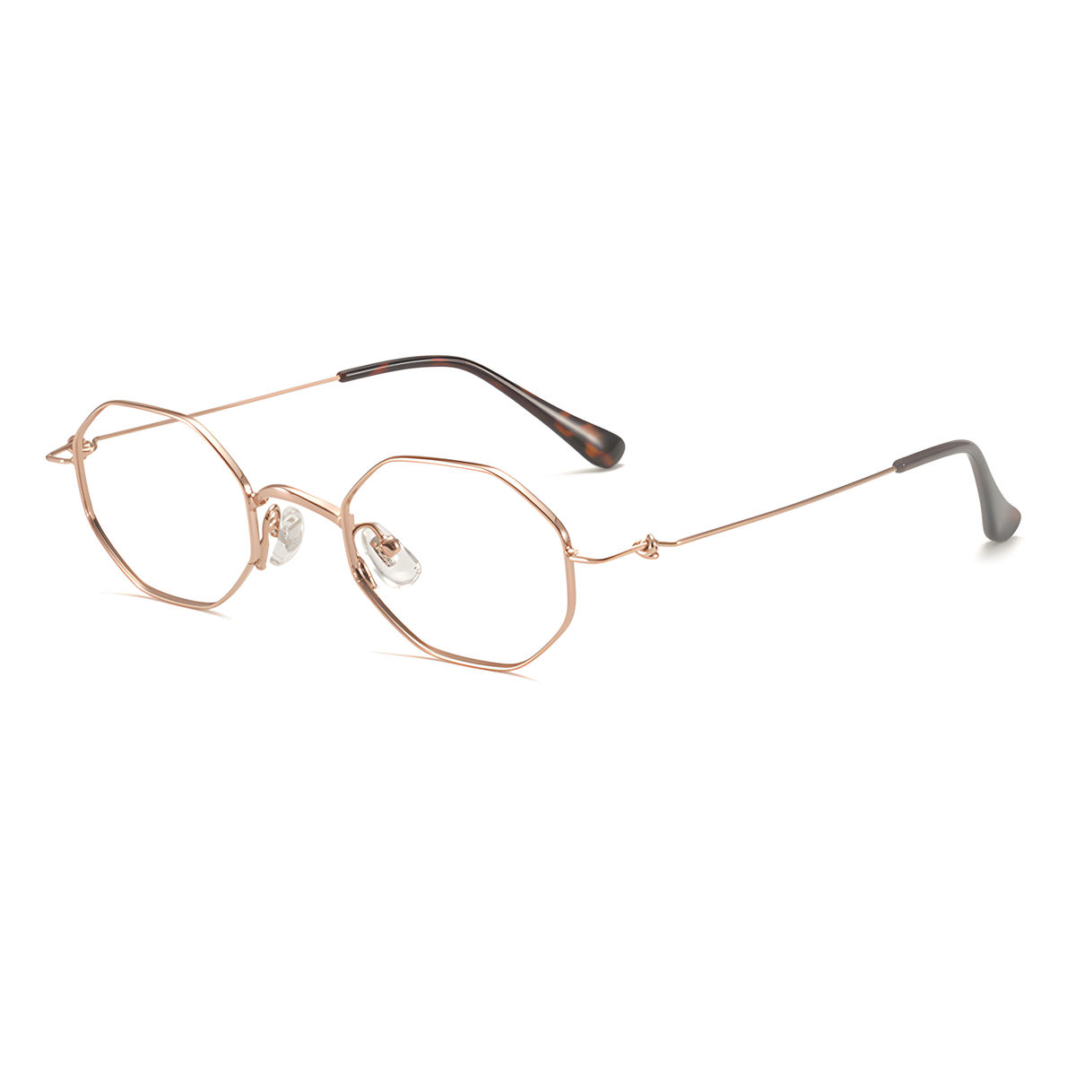NIIGATA Rose Gold eyeglasses angle view