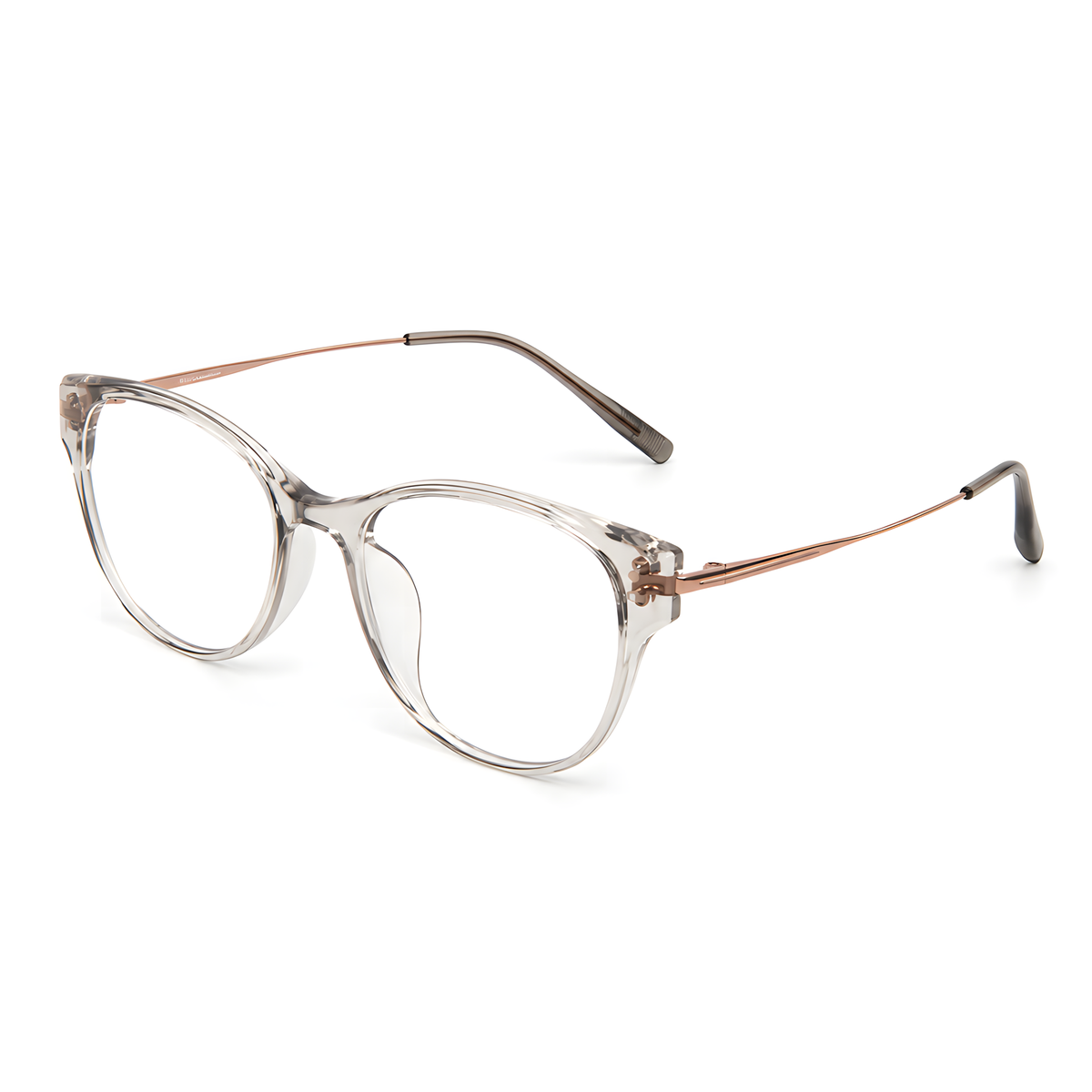 SHIMODA Clear Grey eyeglasses angle view