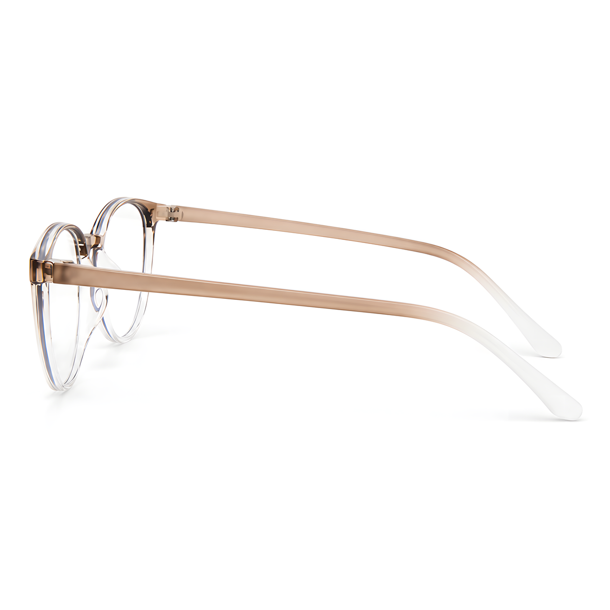 IWAKUNI Gradient Clear Tea eyeglasses angle view