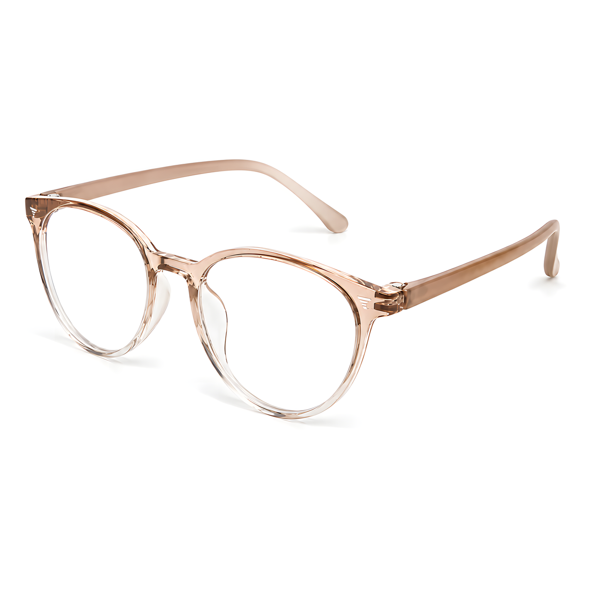IWAKUNI Gradient Clear Tea eyeglasses front view