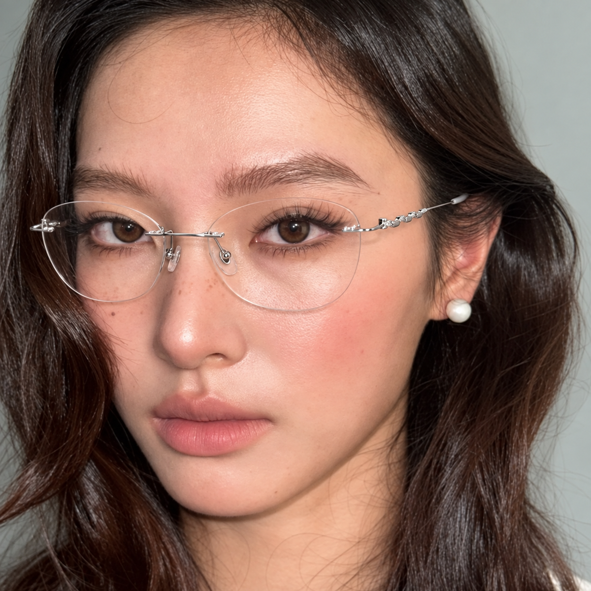 NACHI eyeglasses worn by model