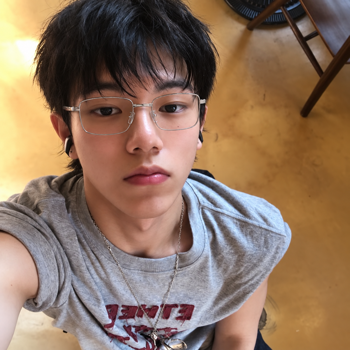 OKAYAMA model wearing GOODLUUK eyewear